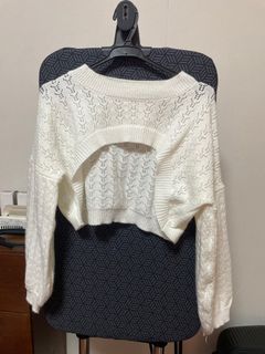 Aytan Bolero Sweater Beige/White