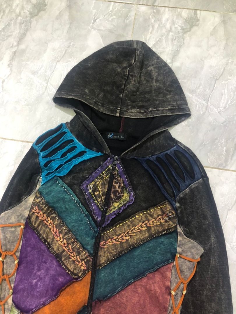 Leopards Roses Patchwork Hoodie