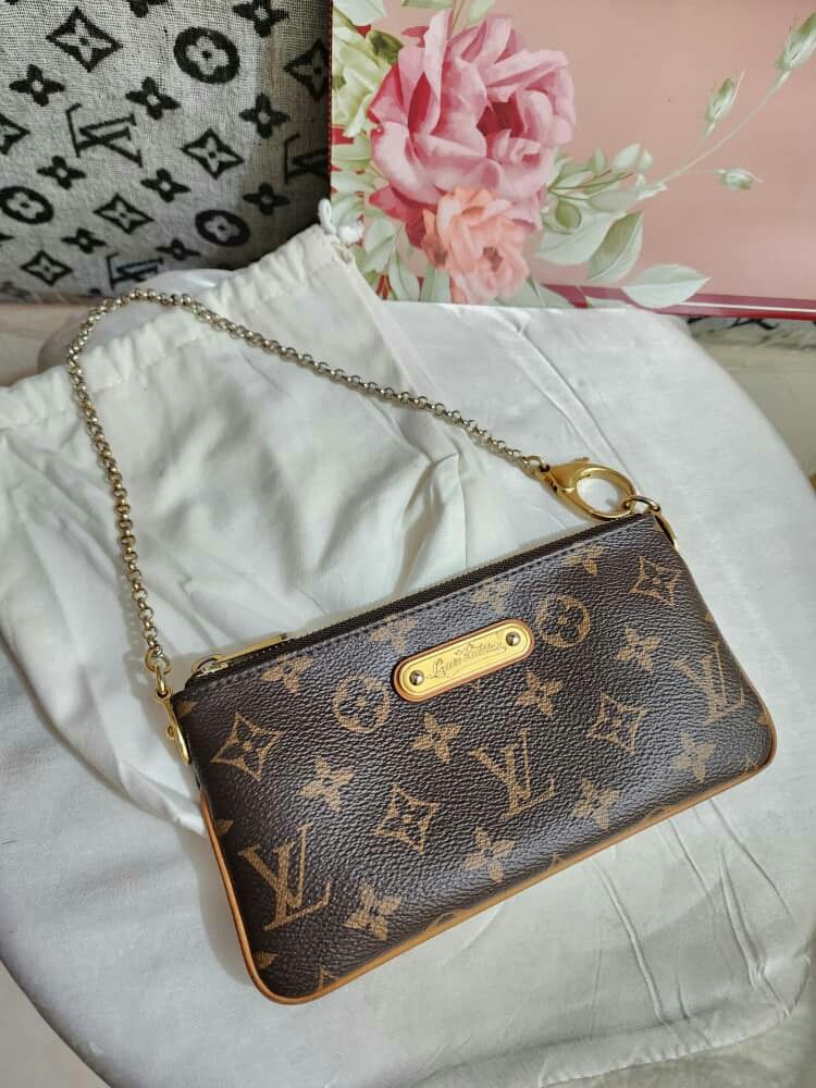 Louis Vuitton Mila Pochette Wristlet Clutch Wallet Purse Luxury