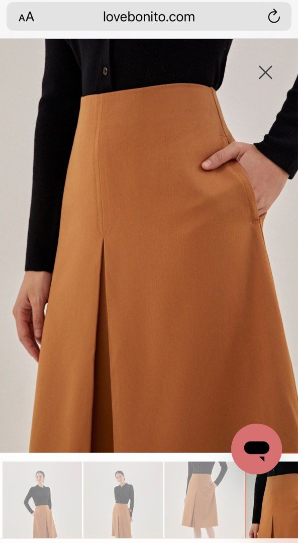 Buy Delanie A-line Midi Skirt @ Love, Bonito Singapore