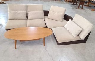 L-TYPE SOFA WITH FREE CENTER TABLE  (JAPAN MADE)