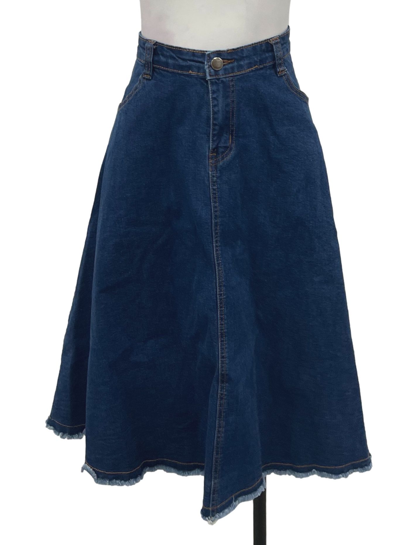 Elastic waist denim skirt sales new look