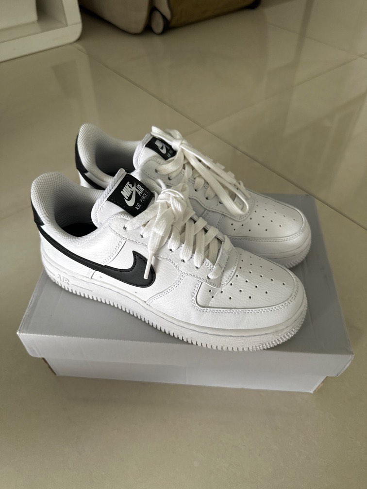Air force white with black tick hot sale