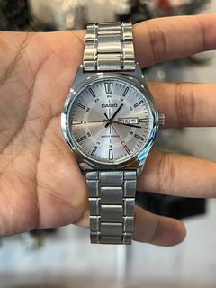 ORIGINAL CASIO Analog Silver Dial Men's Watch MTP-V006D-1C