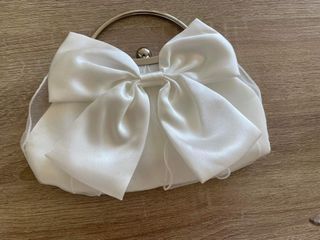 Pearl  Bow Ribbon Party Bags Clutch Bag