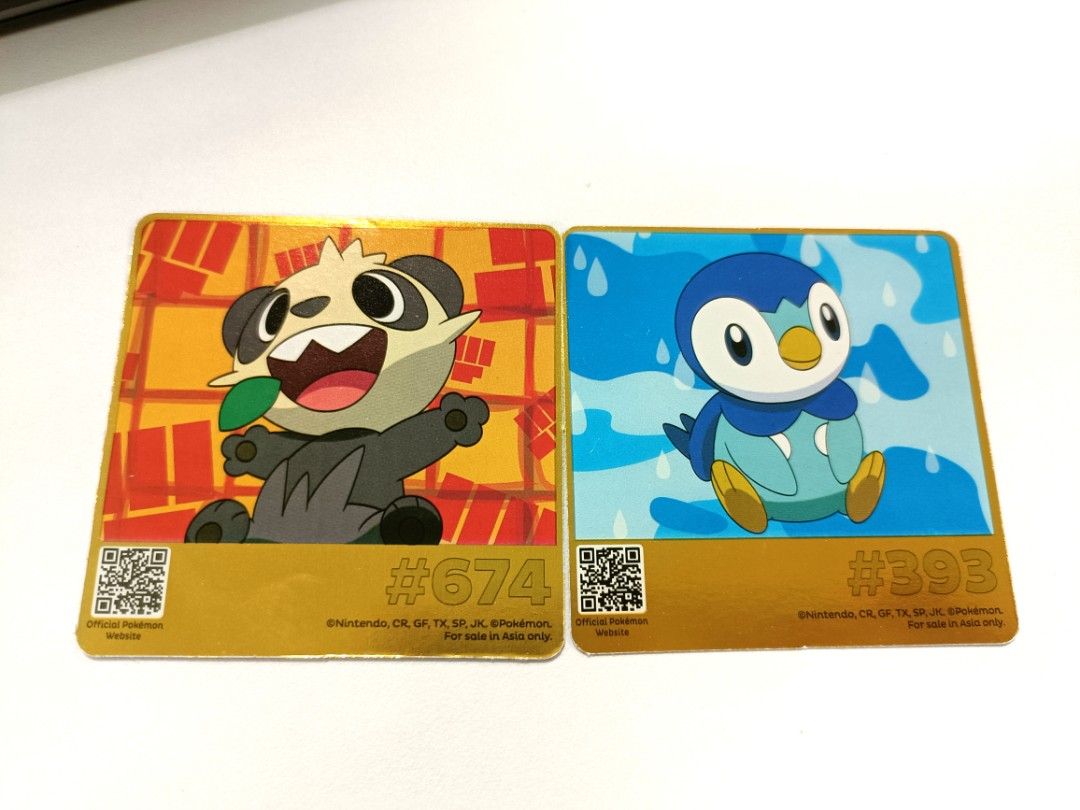 Pokemon Oreo Limited Edition Collectible Cards - Pancham / Piplup, Hobbies  & Toys, Toys & Games on Carousell