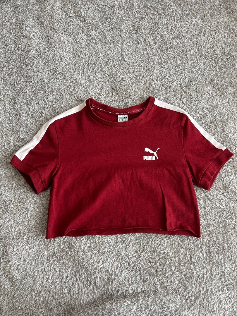Red puma crop top sale