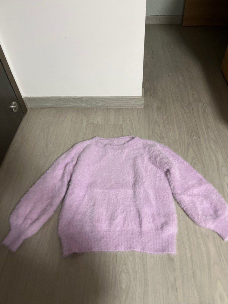 Purple fuzzy shop sweater