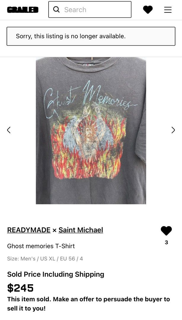 Saint Michael x Ghost Memories, Men's Fashion, Tops & Sets