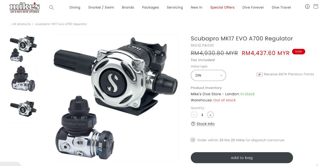 Scubapro mk17 outlet a700