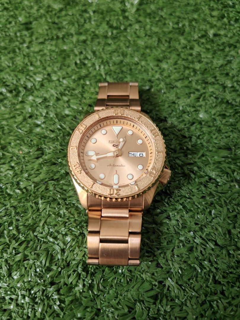 Seiko 5 Sports SRPE72K1 Rose Gold Automatic Watch 42mm Luxury Watches on Carousell