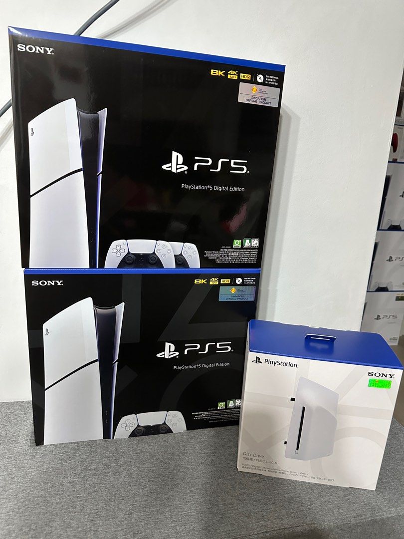 SG Stock] Playstation 5 Slim Digital / Digital 2 Ctr Bundle & Disc Drive  Option [Sony Singapore Warranty], Video Gaming, Video Game Consoles,  PlayStation on Carousell