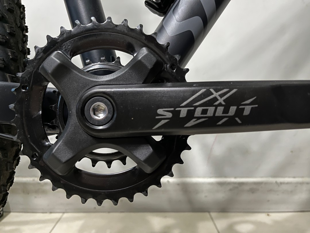 Stout 2x crankset top