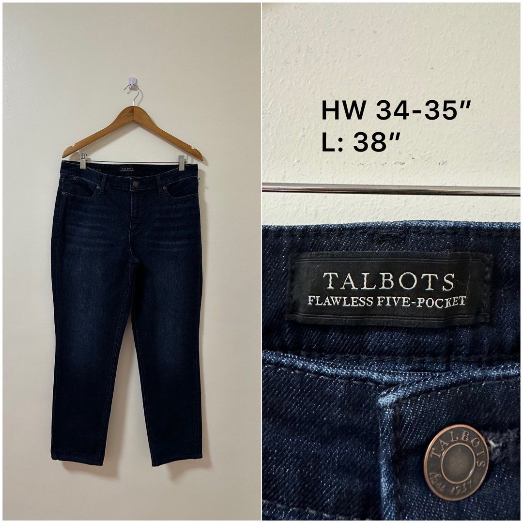 Talbots, Jeans, Talbots Slim Straight Flawless Fivepocket High Waist Dark  Wash Jeans Size 8