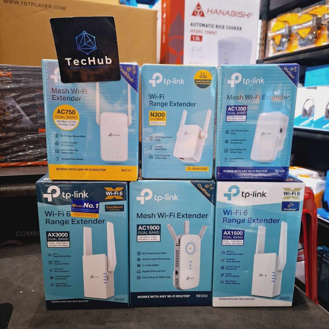 TP-Link WiFi Extender (Category: Networking) located in Makati City. Submitted by techubstoreandaccessories (Listing ID 1285564315, Image 3). Description: Price starts @ 680.00 TP-Link WiFi Extender ‼️ ▪️ TP-Link TL-WA855RE Wi-Fi Range Extender | WiFi Extender | WiFi Repeater | WiFi Booster ▪️ TP-Link RE215 AC750 Dual Band Mesh Wi-Fi Extender ▪️ TP-Link RE330 AC1200 Dual Band Mesh Wi-Fi Extender ▪️ TP-Link RE505X AX1500 Dual Band Wi-Fi 6 Range Ex