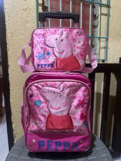 Trolley Bag Peppa Pig with Lunch bag