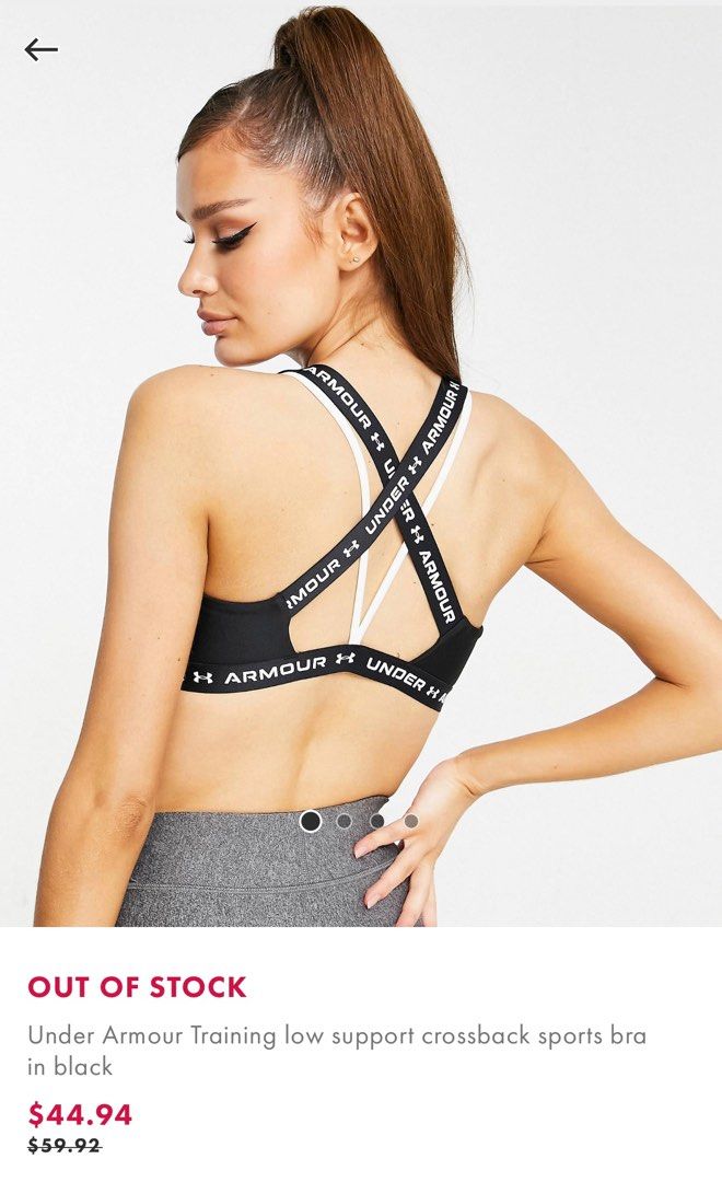 Under Armour Crossback Sports Bra, Women's Fashion, Activewear on Carousell