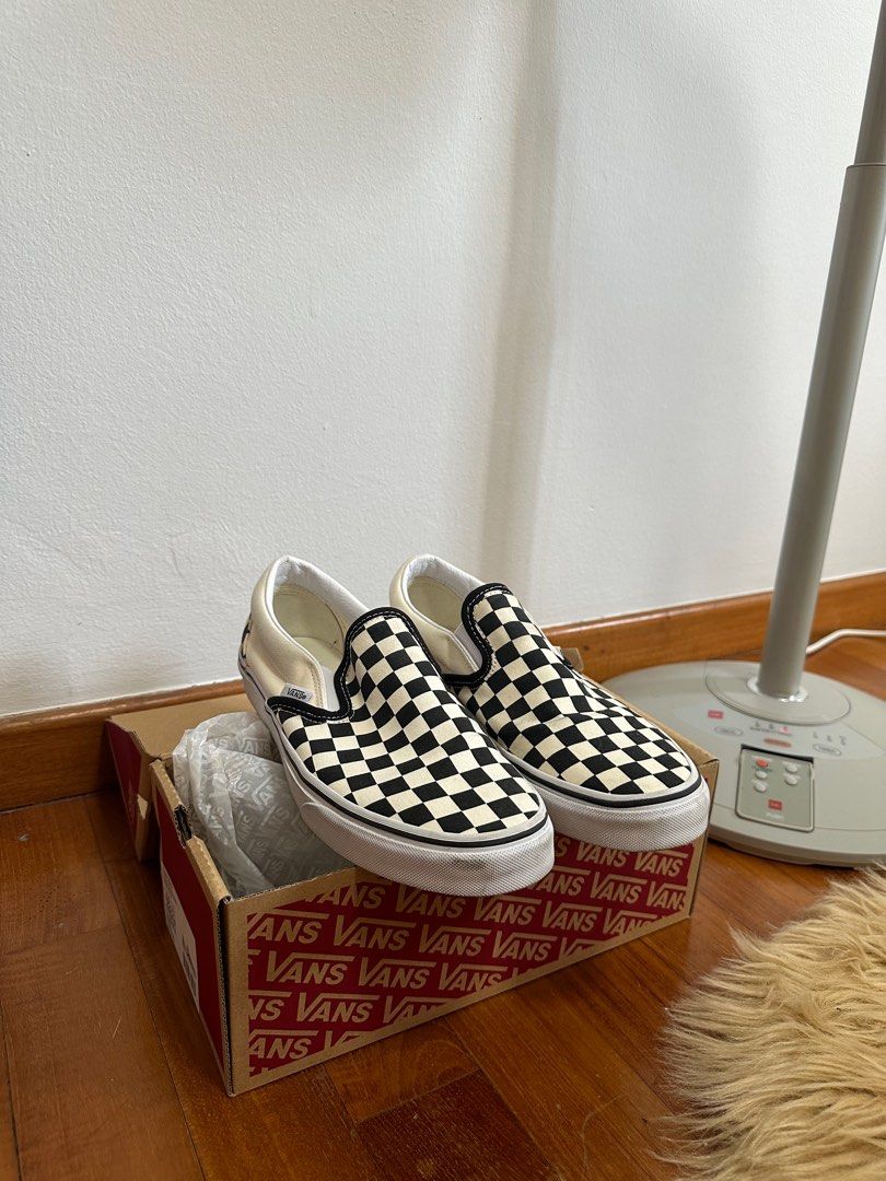 White checkered old skool vans on sale