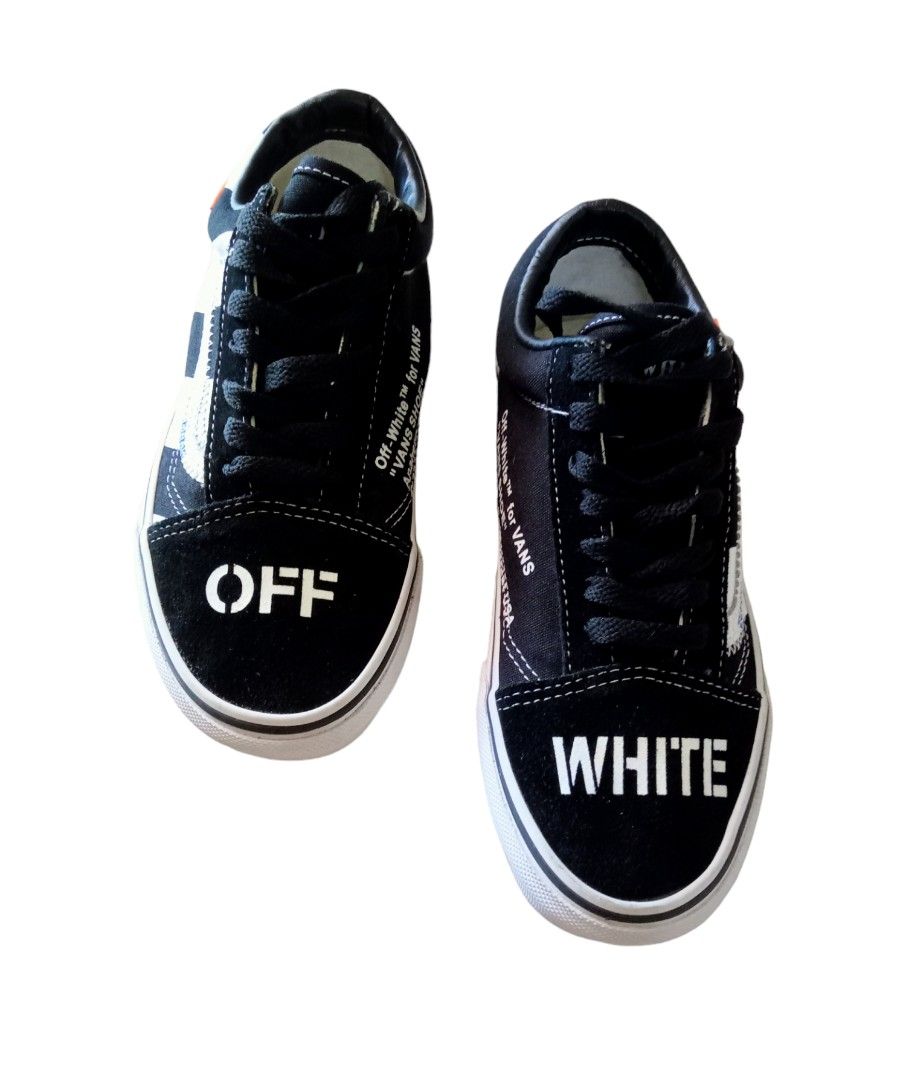 Off white x vans old skool custom black new arrivals