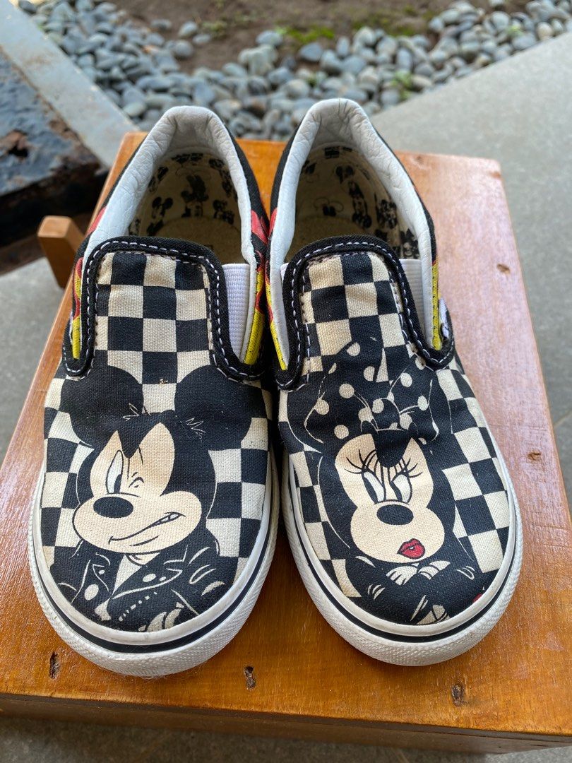 Vans slip on Mickey Minnie Disney checkerboard kids anak Bayi Anak Baju Anak Laki laki 1 hingga 3 tahun di Carousell