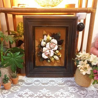 Vintage framed flowers