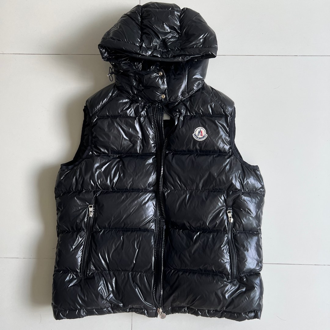 Mens hooded clearance down vest