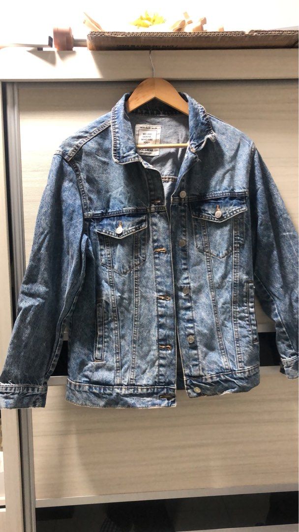 Jaket denim pull and bear hotsell