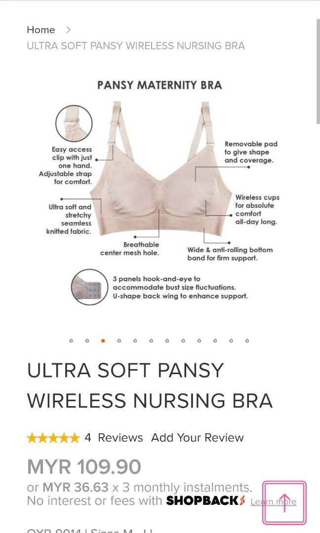 ULTRA SOFT PANSY WIRELESS NURSING BRA