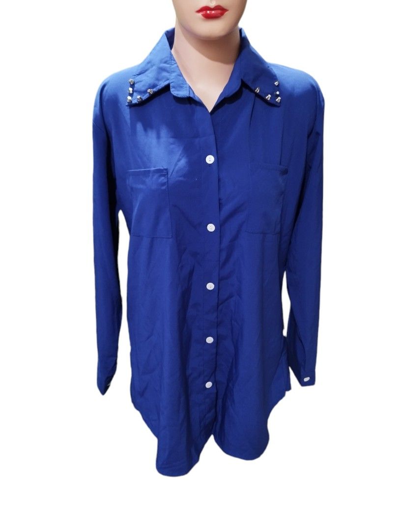 Electric blue outlet shirt womens