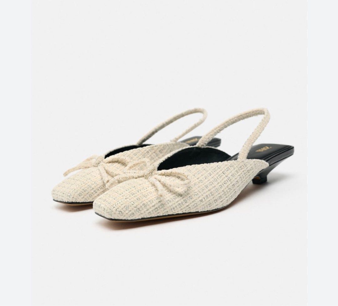 Zara tweed shoes best sale