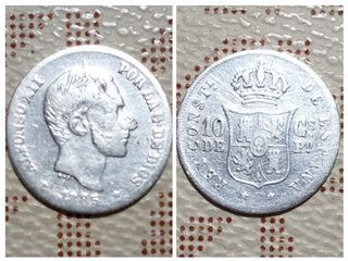 1885 Alfonso XII Silver Error Coin  # 1
