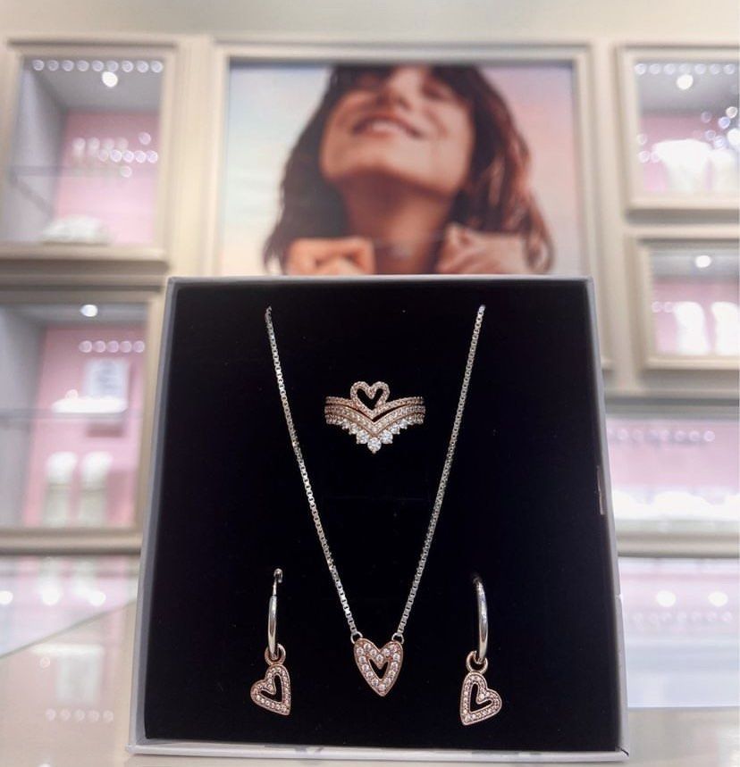 Sparkling elevated heart shop jewelry gift set