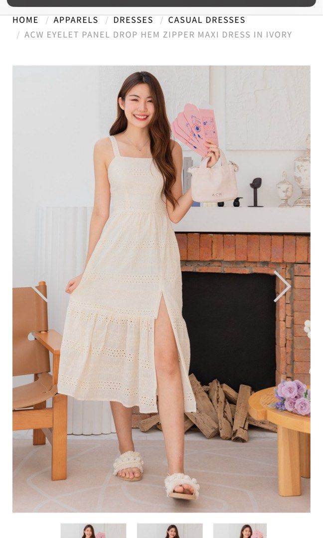 Casual ivory maxi hotsell dress