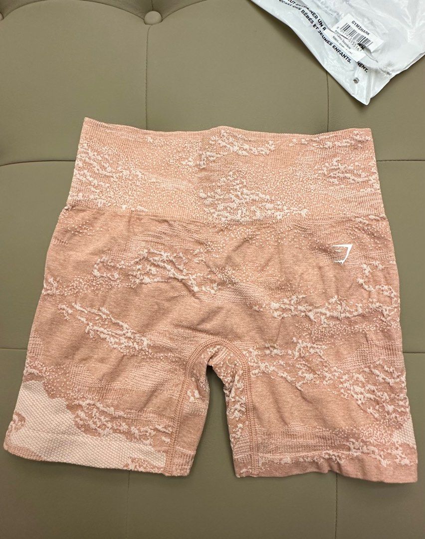 Adapt Camo Seamless Shorts Misty Pink/Hazy Pink - Gymshark