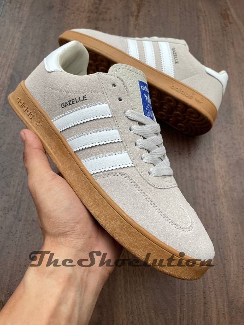 ADIDAS GAZELLE GREY WHITE GUM, Men's Fashion, Footwear, Sneakers on  Carousell