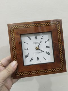 Affordable Addison Ross London Wood Marquetry Roman Numerals Desk Clock, Wooden Marquetry Frame, Vintage Home Decor, Wall Decor, Picture Frame 😍👌