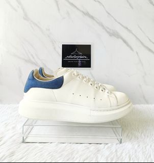 Alexander McQueen White/Blue Paris Oversized Sneakers