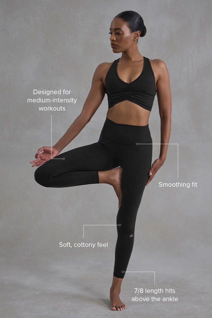 Alo yoga Airbrush Bootcut Leggings High-Waist 7/8, Women's Fashion,  Activewear on Carousell