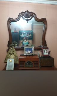 Antique Narra Mirror with console
