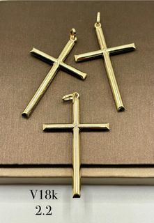 Authentic 18K Saudi gold Cross pendants