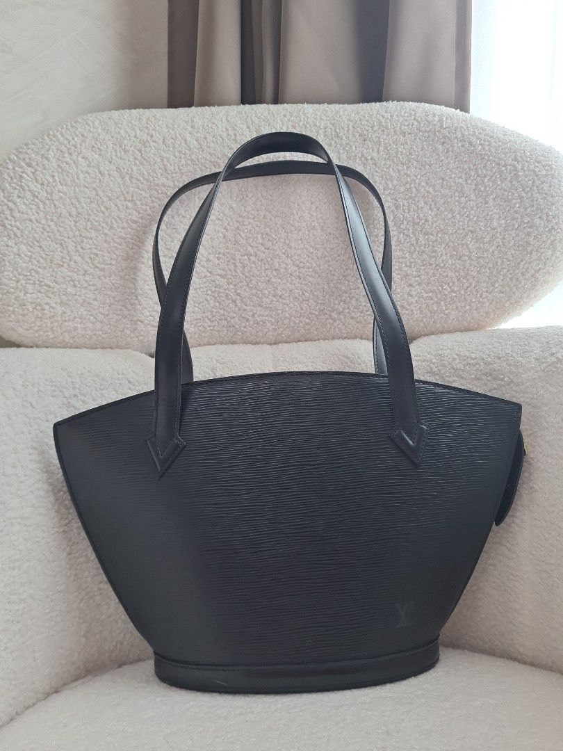 Authentic Louis Vuitton Saint Jacques Shoulder Bag Epi Leather (Category: Luxury Bags & Wallets) located in Mandaluyong City. Submitted by shopnottaken (Listing ID 1285578600, Image 1). Description: Authentic Louis Vuitton Saint Jacques Shoulder Bag Epi Black Leather with minor white paint at the bottom clean both inside and outside no inclusions just generic dust bag #2024declutter.