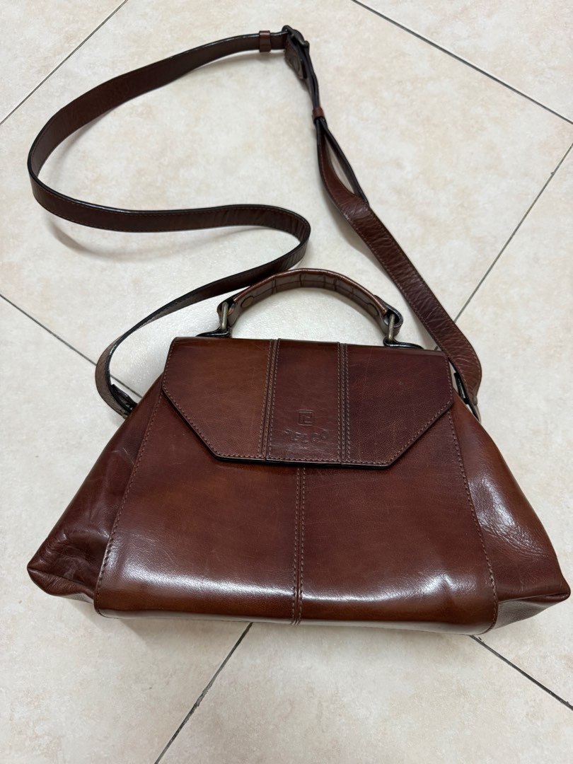 Authentic Pelco leather bag messenger top handle