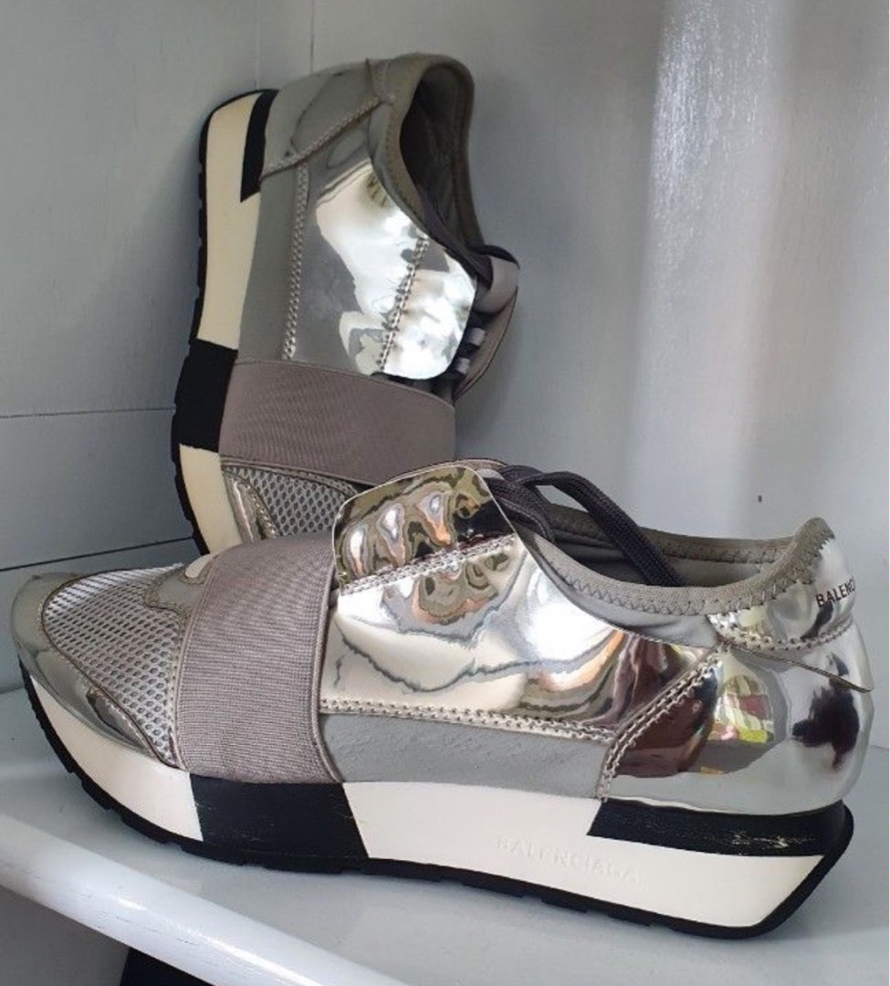 Balenciaga silver race runner sales