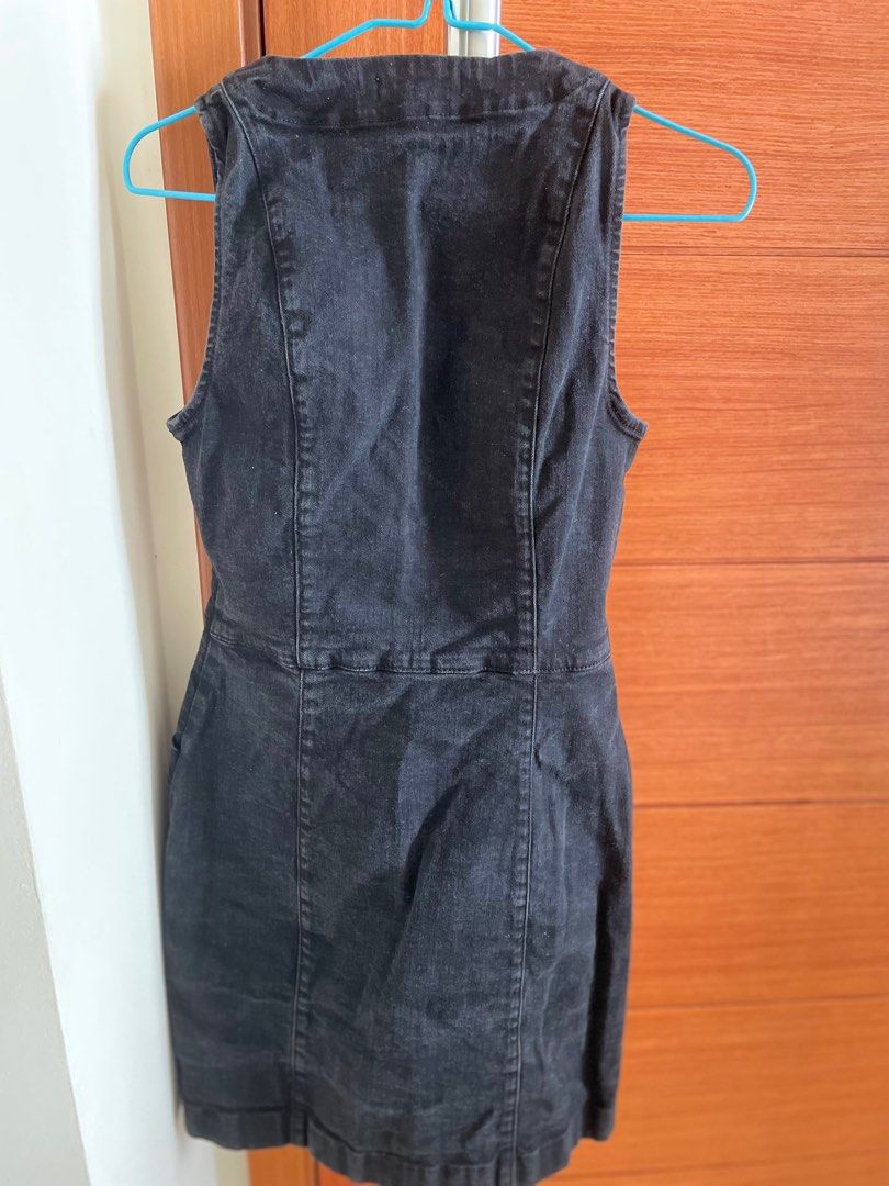Oasis button clearance denim dress