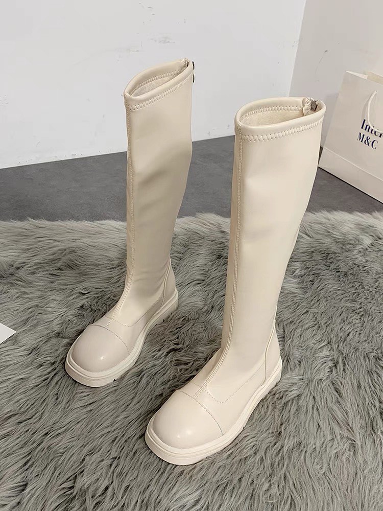 Pu knee high boots sales