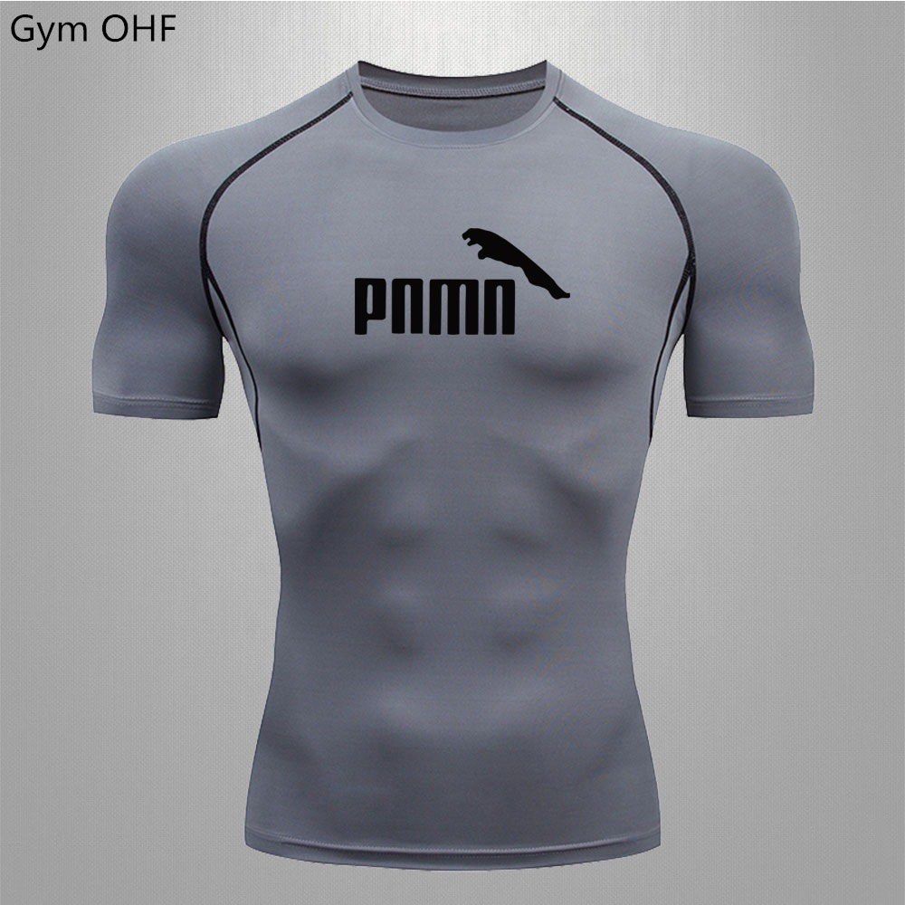 Mens Running Sports T Shirts Gym Fitness Training Compression