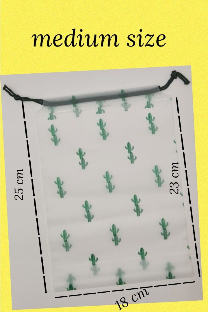 Cactus Drawstring Bags, Hobbies & Toys, Stationery & Craft, Occasions