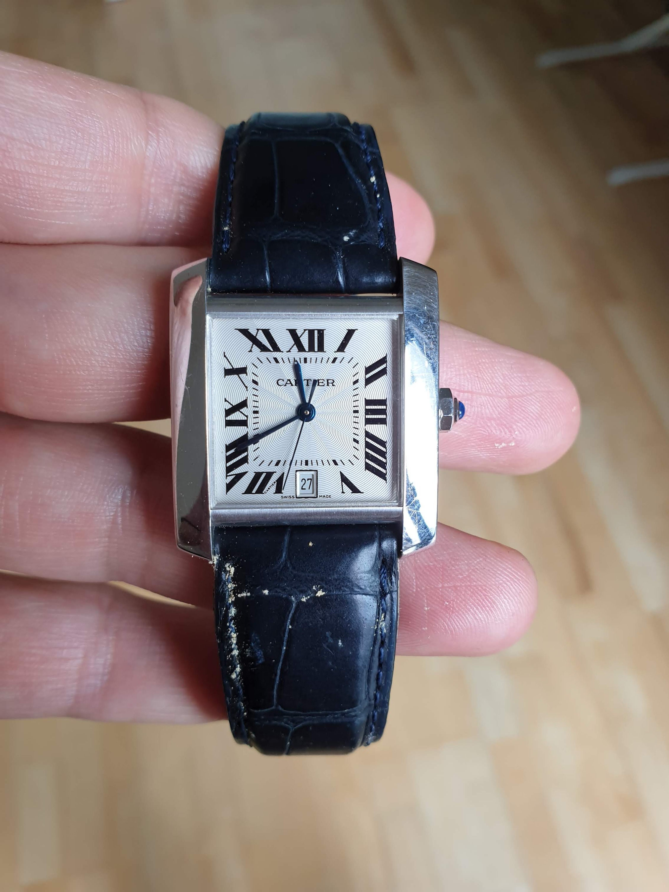 Cartier tank hotsell francaise white gold