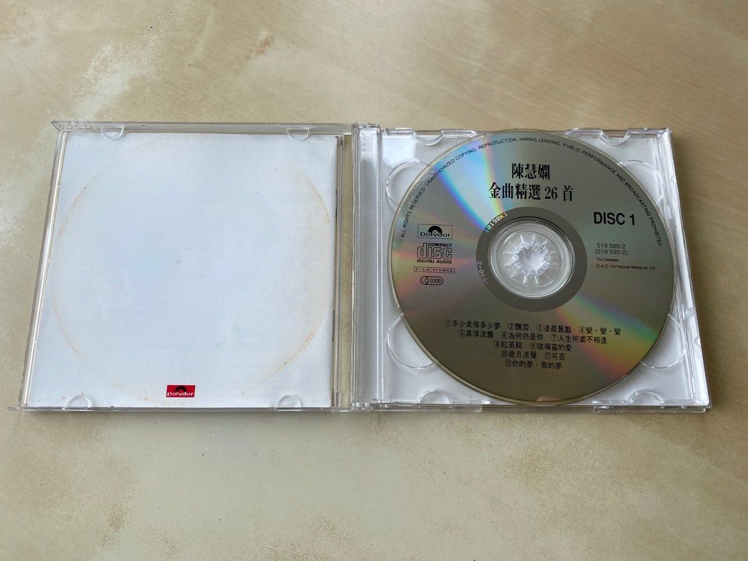 CD丨陳慧嫻金曲精選26首/ Priscilla Chan Golden Collection 26