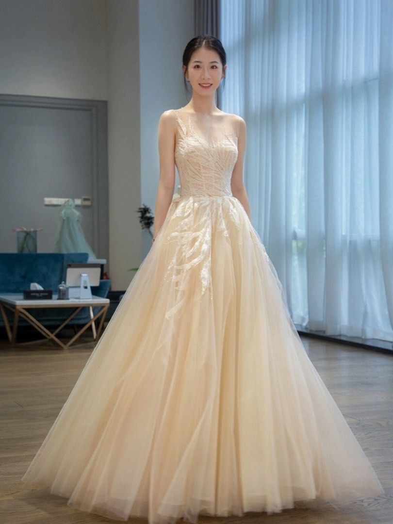 Champagne sale long gown